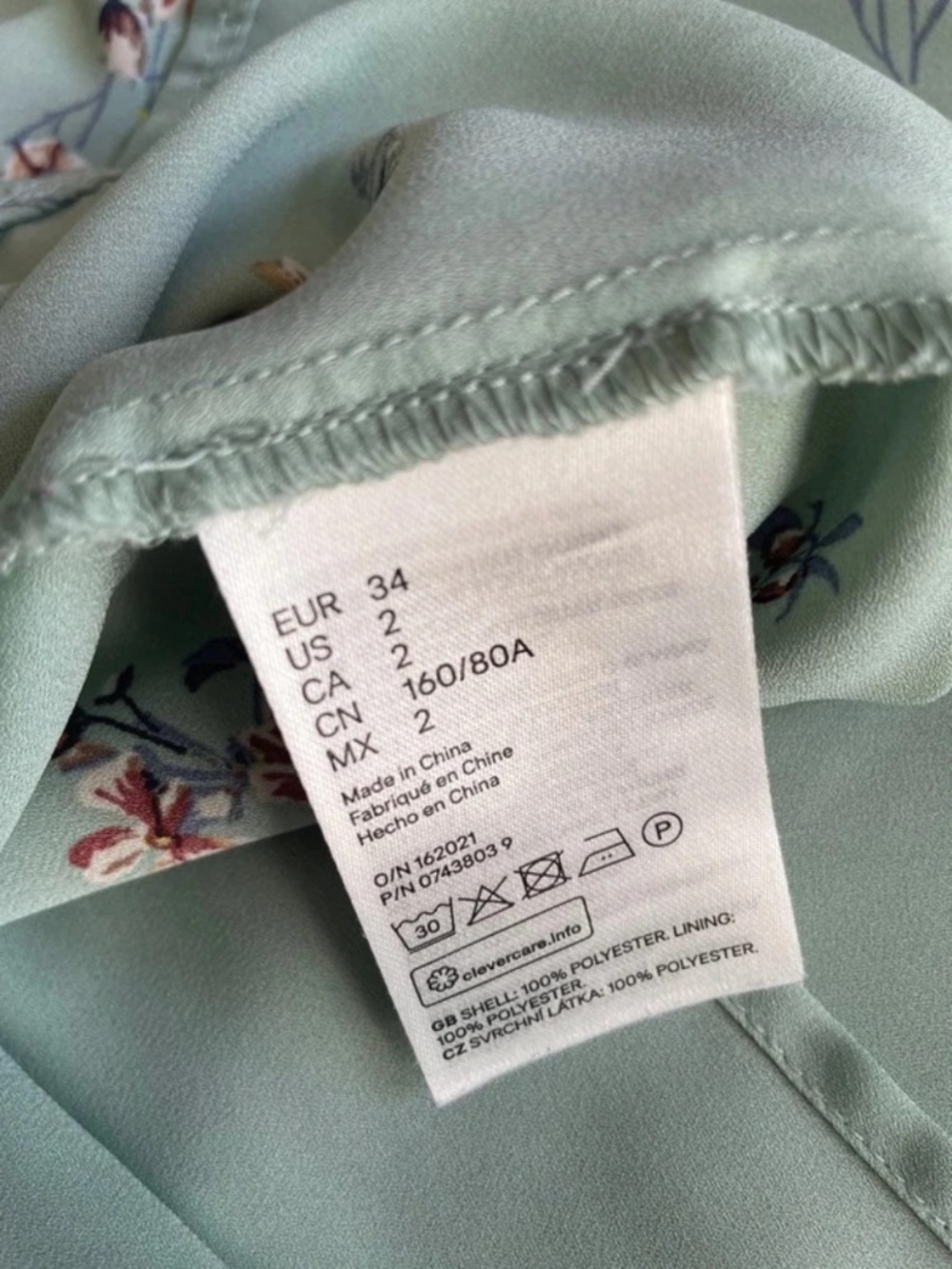 H&M Seagreen Floral Dress - Picture 9 of 9